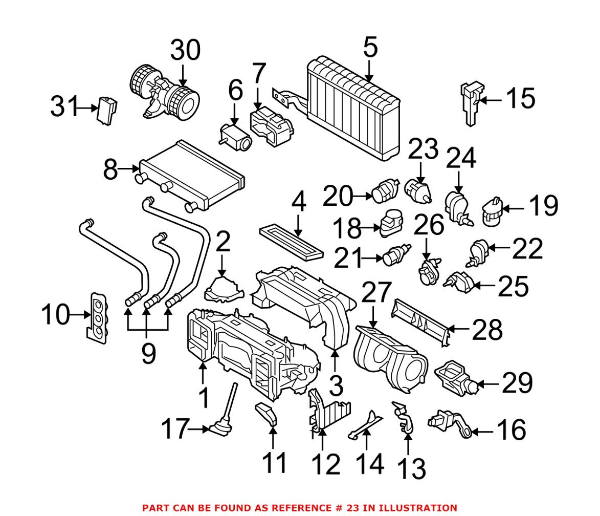 BMW HVAC Air Inlet Door Actuator - Right 64116942992